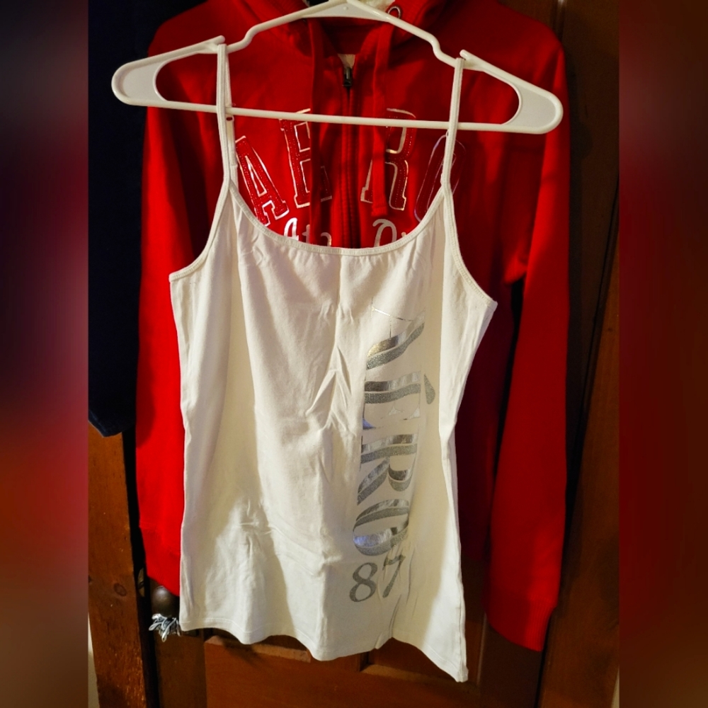 Aeropostale hoodie & tank, women's large/xl. NWOT
